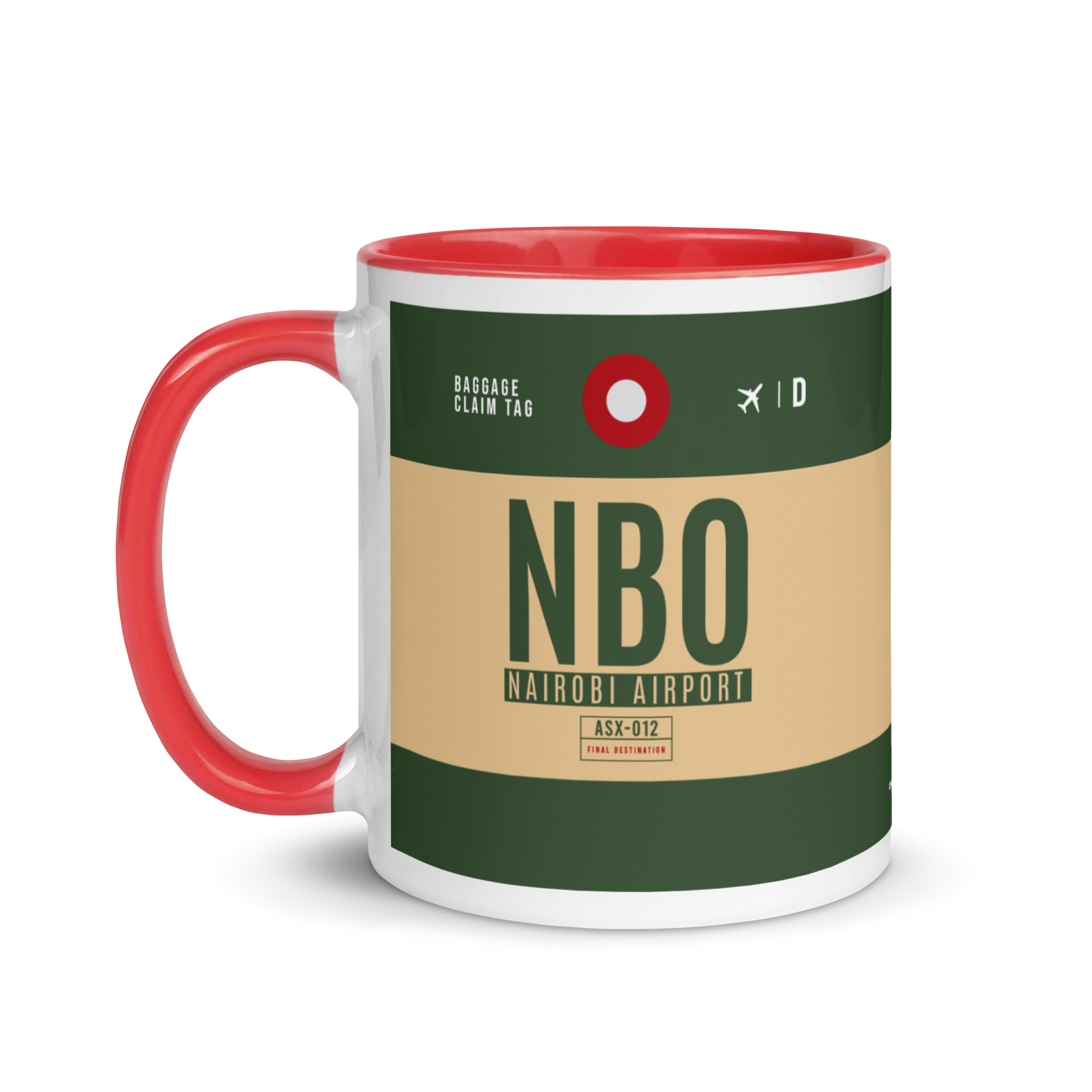 NBO - Nairobi Airport Code Mug with colored interior