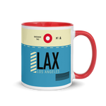 Load image into Gallery viewer, LAX - Los Angeles Airport Code Mug with colored interior
