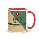 Load image into Gallery viewer, MEX - Mexico Airport Code Mug with colored interior
