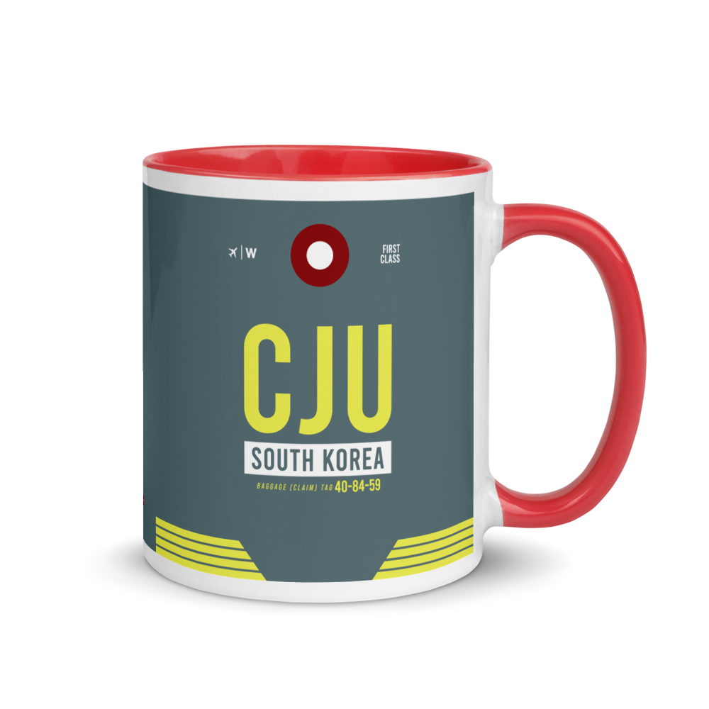 CJU - Jeju Airport Code mug with colored interior