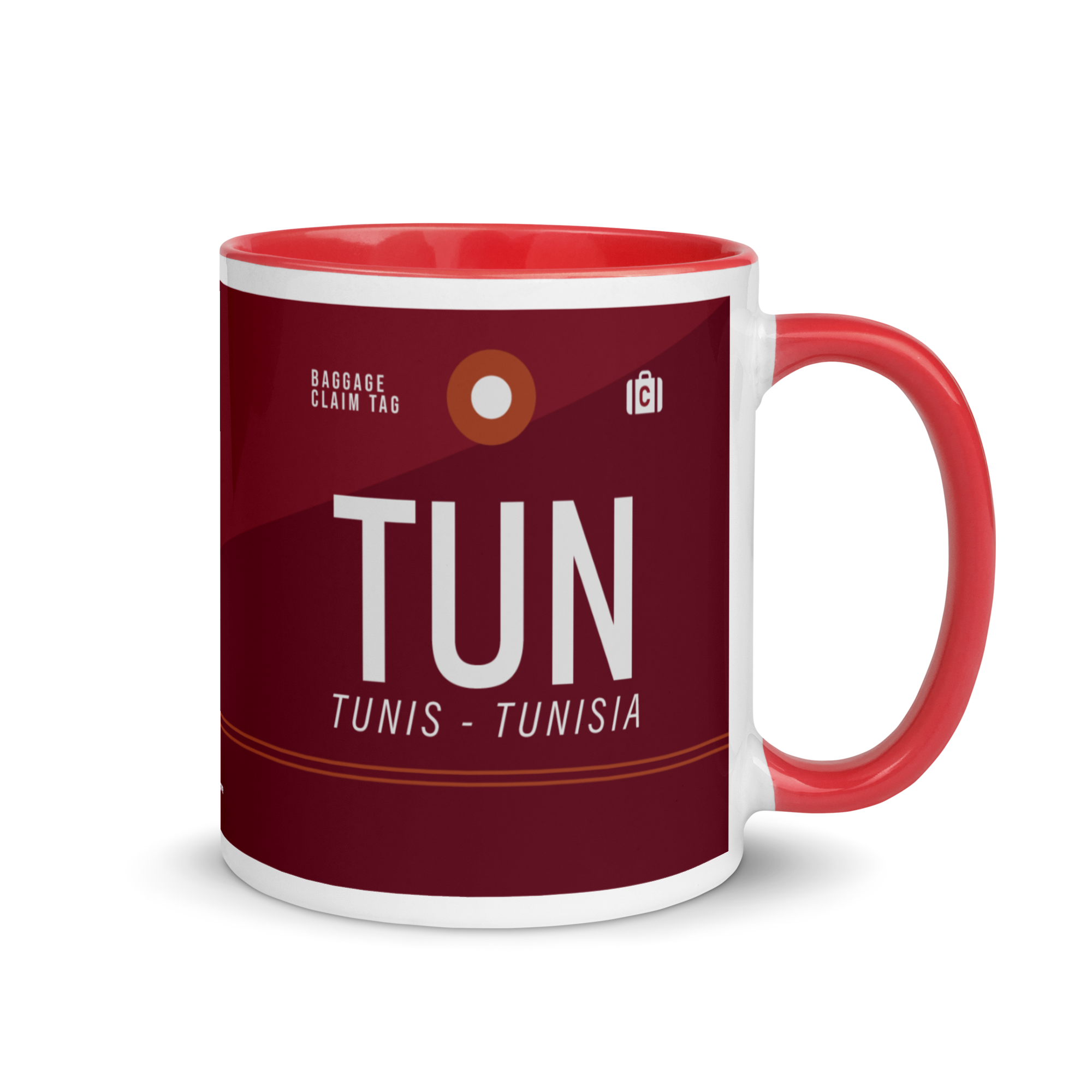 TUN - Tunis Airport Code Mug with colored interior