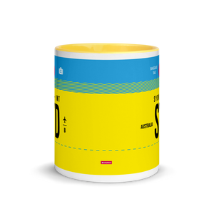 SYD - Sydney Airport Code mug with colored interior