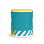 Load image into Gallery viewer, ARN - Stockholm Airport Code mug with colored interior
