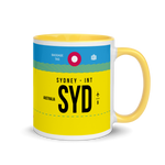 Load image into Gallery viewer, SYD - Sydney Airport Code mug with colored interior
