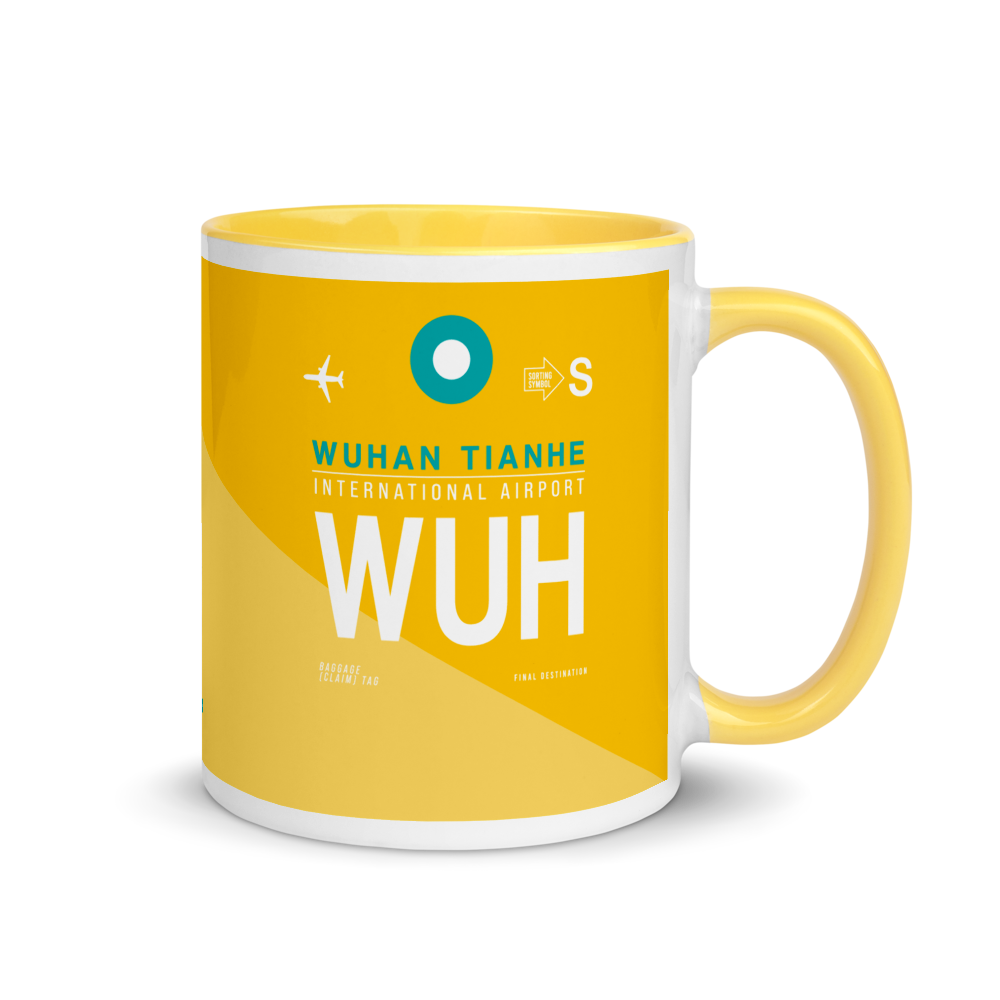 WUH - Wuhan - Tianhe Airport Code Mug with Colored Inside