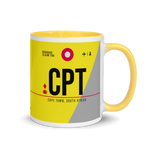 Load image into Gallery viewer, CPT - Cape Town Airport Code Mug with colored interior
